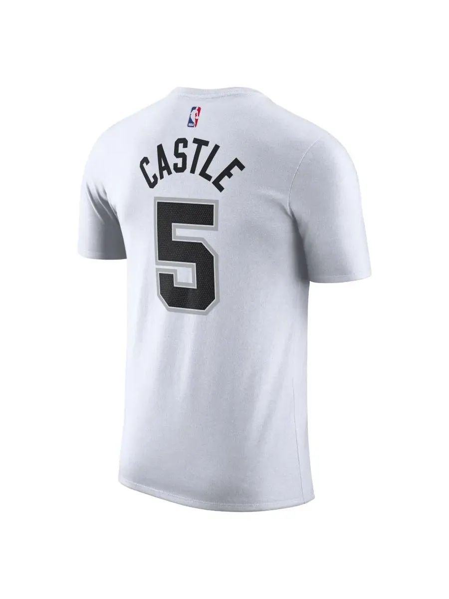 Футболка с именем и номером игрока Stephon Castle San Antonio Spurs Nike — изображение 3 из 3, белый