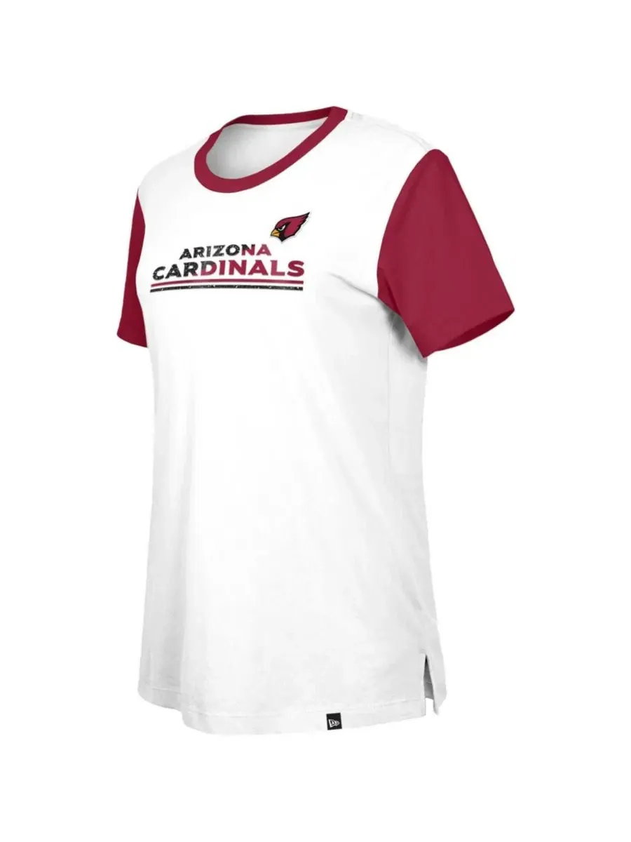Футболка с круглым вырезом и принтом Arizona Cardinals Third Down Color Block New Era — изображение 2 из 3, белый