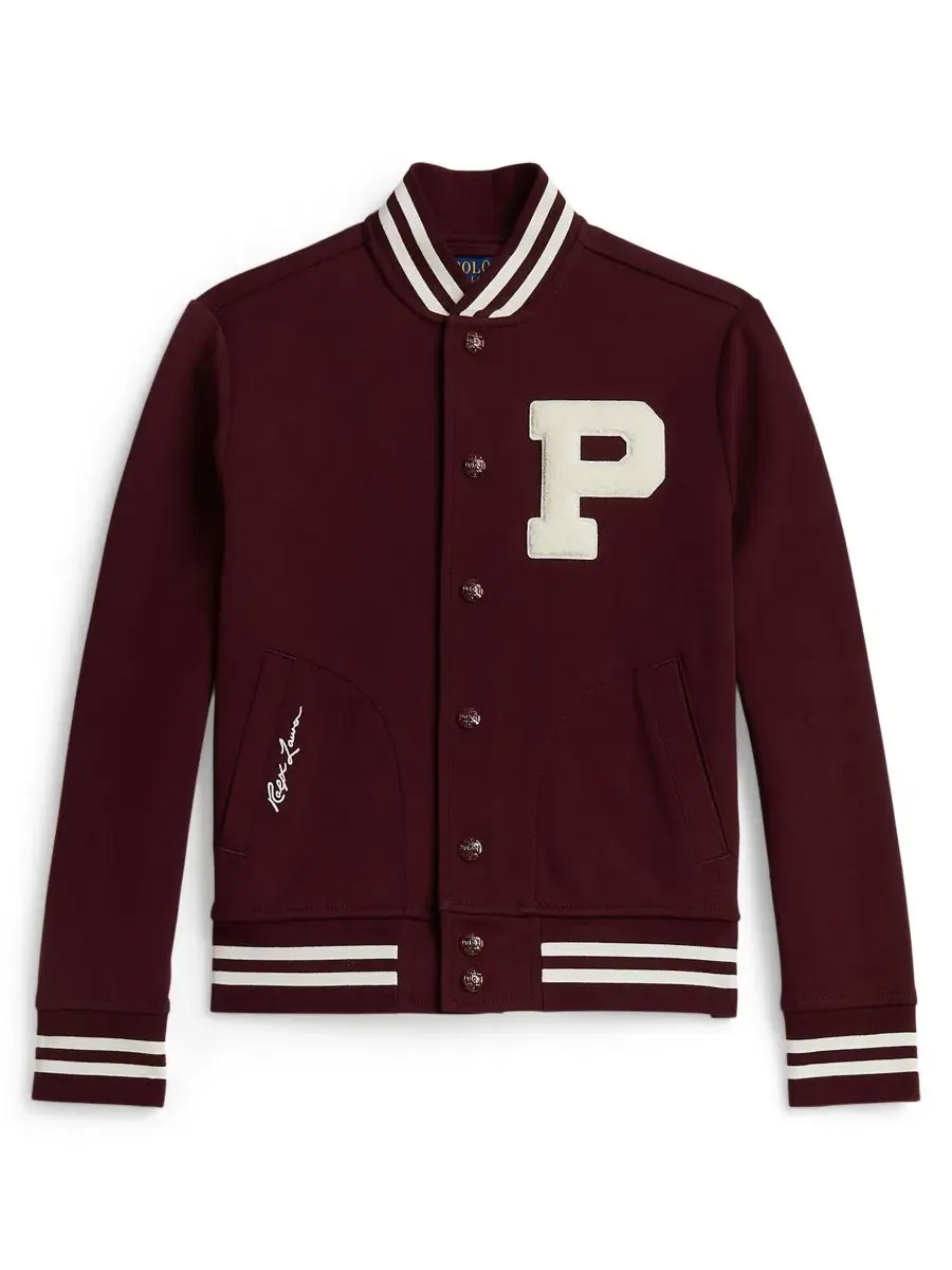 Куртка из двойного трикотажа с аппликацией P Polo Ralph Lauren, Rich Ruby