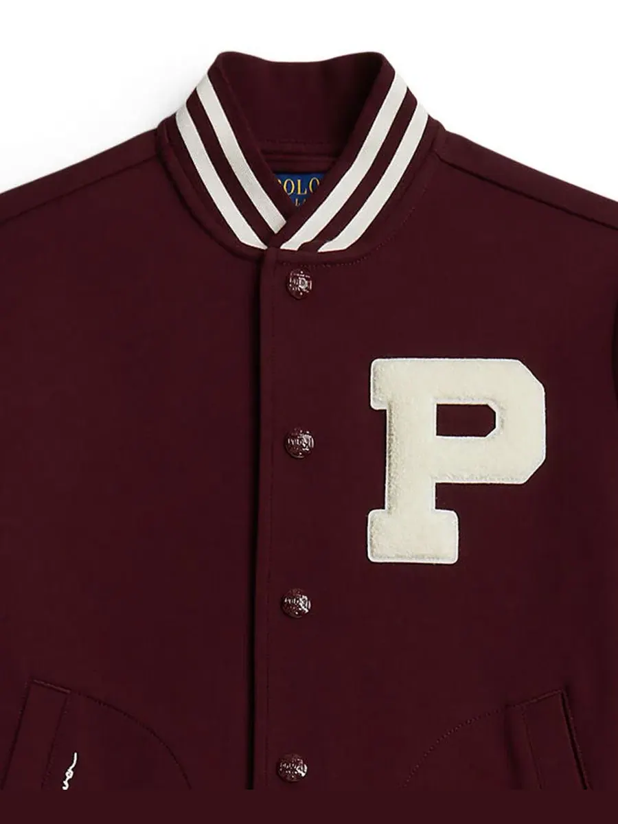 Куртка из двойного трикотажа с аппликацией P Polo Ralph Lauren, Rich Ruby — изображение 3 из 4
