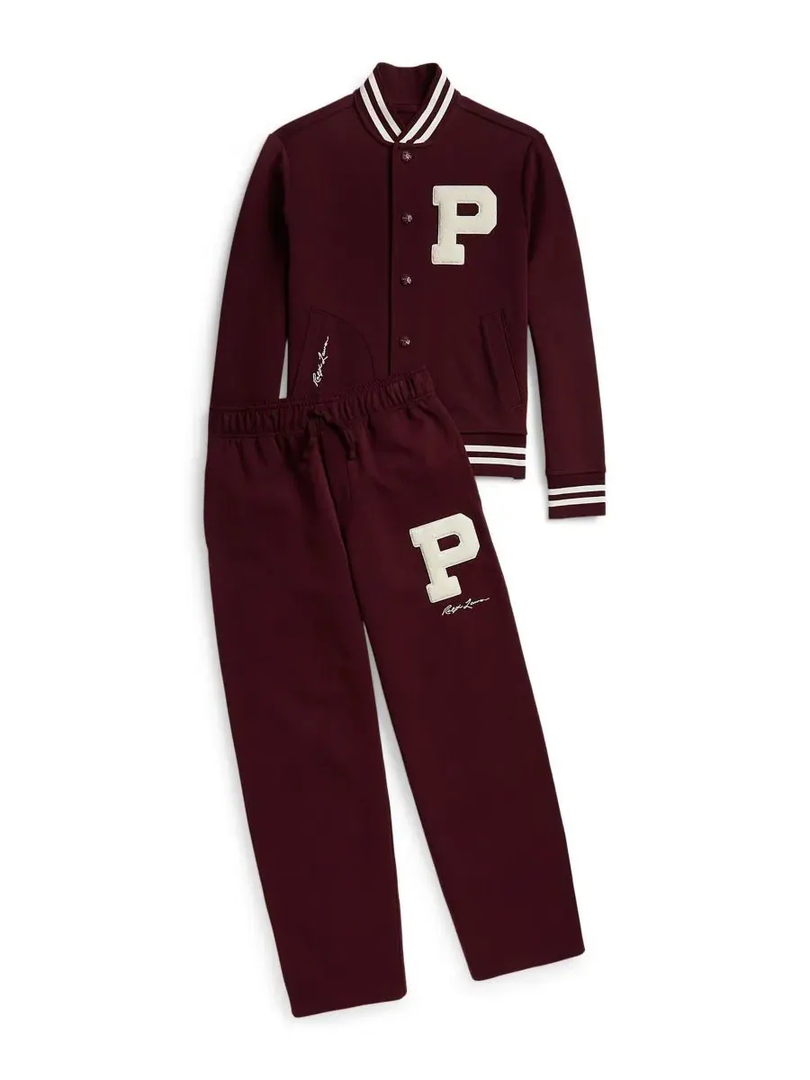 Куртка из двойного трикотажа с аппликацией P Polo Ralph Lauren, Rich Ruby — изображение 4 из 4