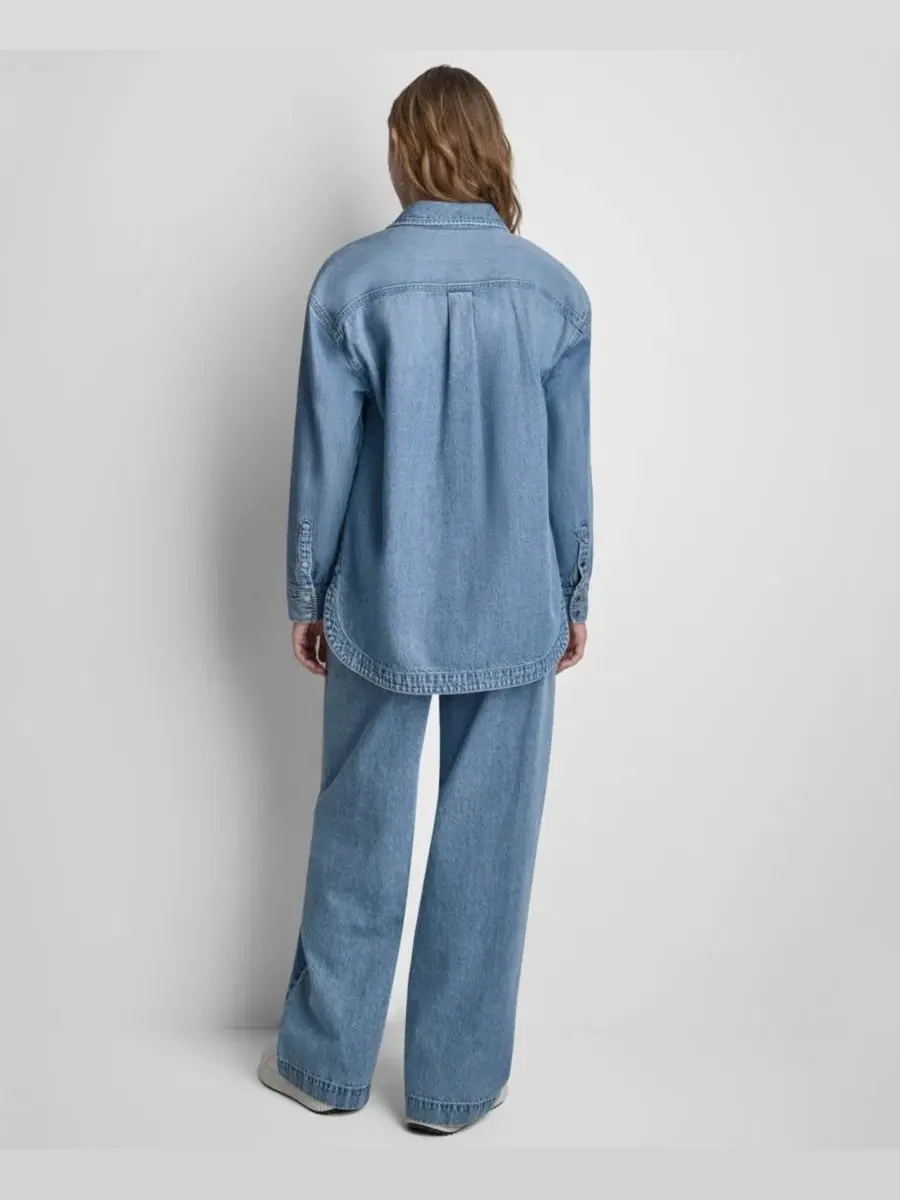 Рубашка оверсайз с длинным рукавом DKNY Jeans, Eden Wash — изображение 5 из 9