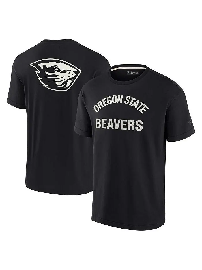 Черная мужская и женская супермягкая футболка с короткими рукавами Oregon State Beavers Fanatics