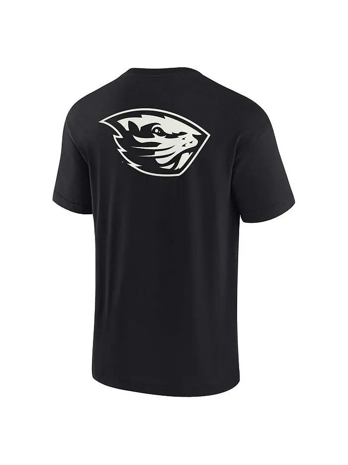 Черная мужская и женская супермягкая футболка с короткими рукавами Oregon State Beavers Fanatics — изображение 3 из 3, черный