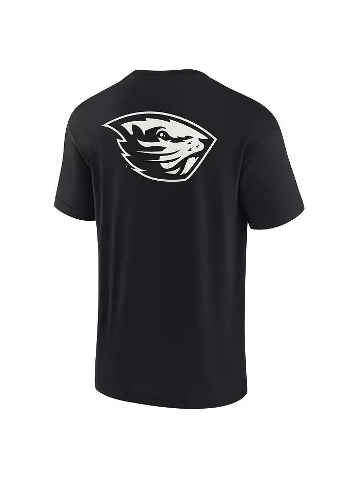 Черная мужская и женская супермягкая футболка с короткими рукавами Oregon State Beavers Fanatics — изображение 3 из 3