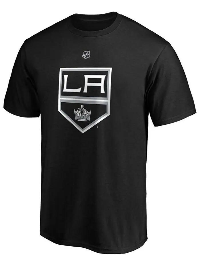 Мужская черная футболка с названием и номером команды Los Angeles Kings Drew Doughty Fanatics — изображение 2 из 3, черный