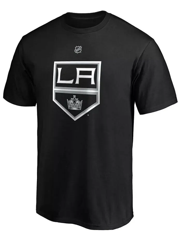 Мужская черная футболка с названием и номером команды Los Angeles Kings Drew Doughty Fanatics — изображение 2 из 3
