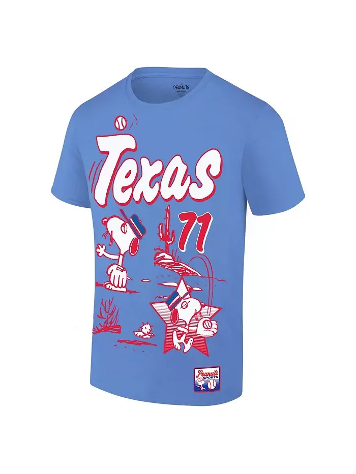 Мужская футболка Royal Peanuts Texas Baseball Ripple Junction — изображение 2 из 3
