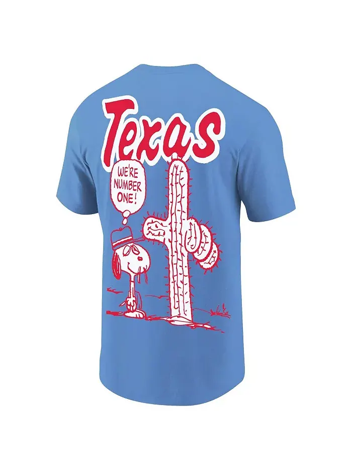 Мужская футболка Royal Peanuts Texas Baseball Ripple Junction — изображение 3 из 3