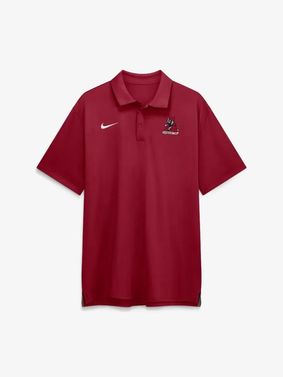 Поло Nike Alabama Crimson Tide 2026 Sideline Tour Dri-FIT, Crimson Anthracite