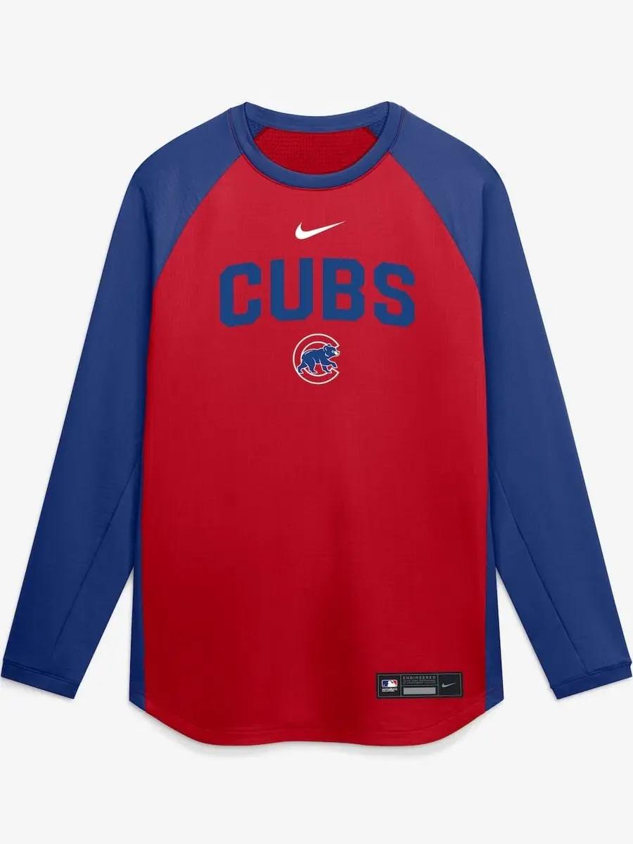 Свитшот с реглан-рукавами и технологией Dri-FIT, модель Authentic Collection Raglan Nike — изображение 2 из 5, красный