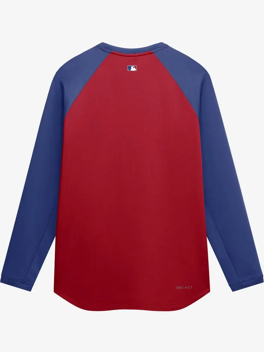Свитшот с реглан-рукавами и технологией Dri-FIT, модель Authentic Collection Raglan Nike — изображение 3 из 5, красный