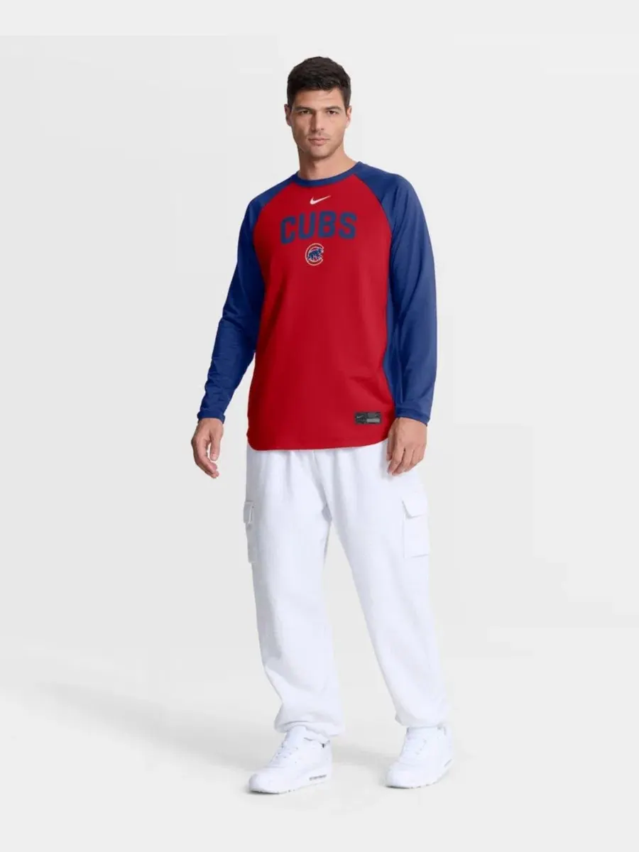 Свитшот с реглан-рукавами и технологией Dri-FIT, модель Authentic Collection Raglan Nike — изображение 4 из 5, красный