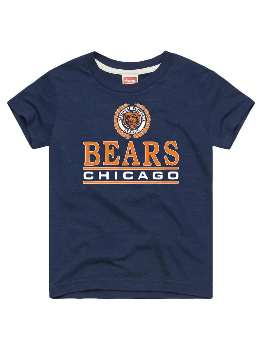 Футболка с длинным рукавом с принтом Chicago Bears Crest Tri-Blend Homage