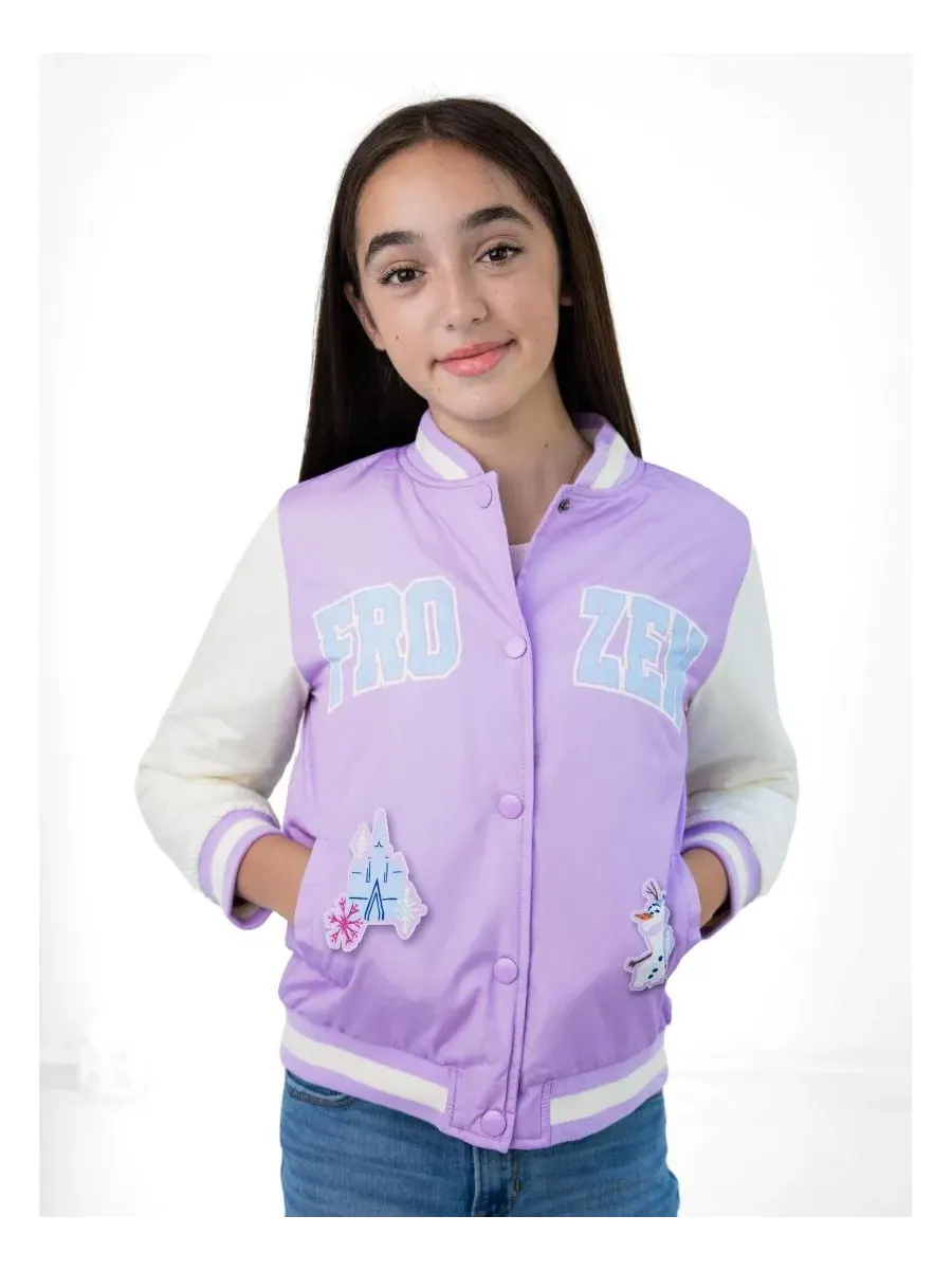 Детская куртка-бомбер Frozen Varsity Purple Lavender Anna Elsa, Lavender Anna Elsa — изображение 2 из 3