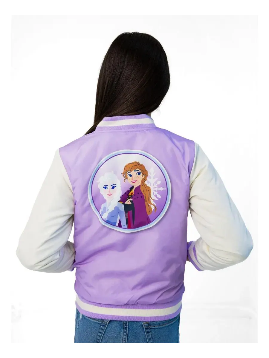 Детская куртка-бомбер Frozen Varsity Purple Lavender Anna Elsa, Lavender Anna Elsa — изображение 3 из 3