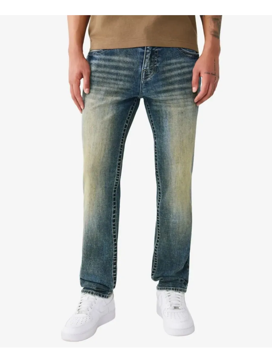 Мужские узкие джинсы-скинни True Religion, chainlink distress темно-wash