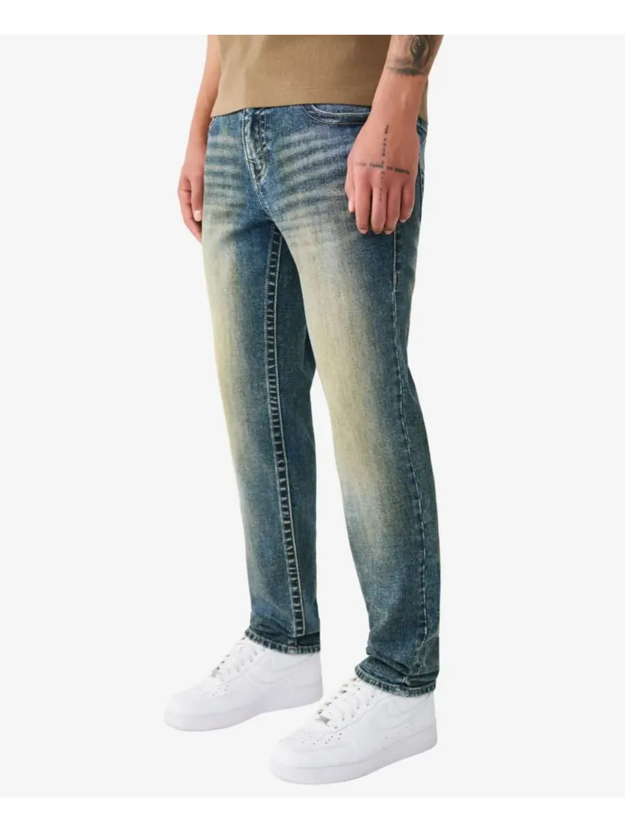 Мужские узкие джинсы-скинни True Religion, chainlink distress темно-wash — изображение 2 из 3