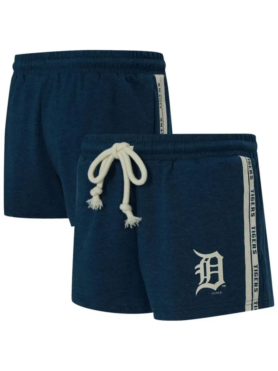 Шорты женские с высокой посадкой из французского футера Detroit Tigers Birch Concepts Sport