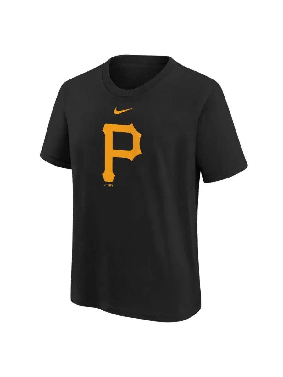 Футболка с принтом Large Logo Pittsburgh Pirates Nike — изображение 3 из 3, черный