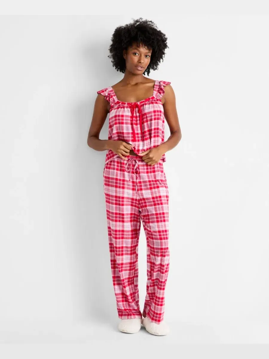 Комплект пижамы с длинным рукавом State of Day Wendy Plaid