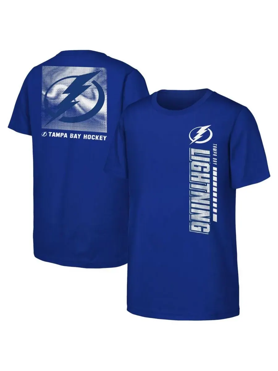 Outerstuff Футболка Big Boys and Girls Blue Tampa Bay Lightning Atmosphere