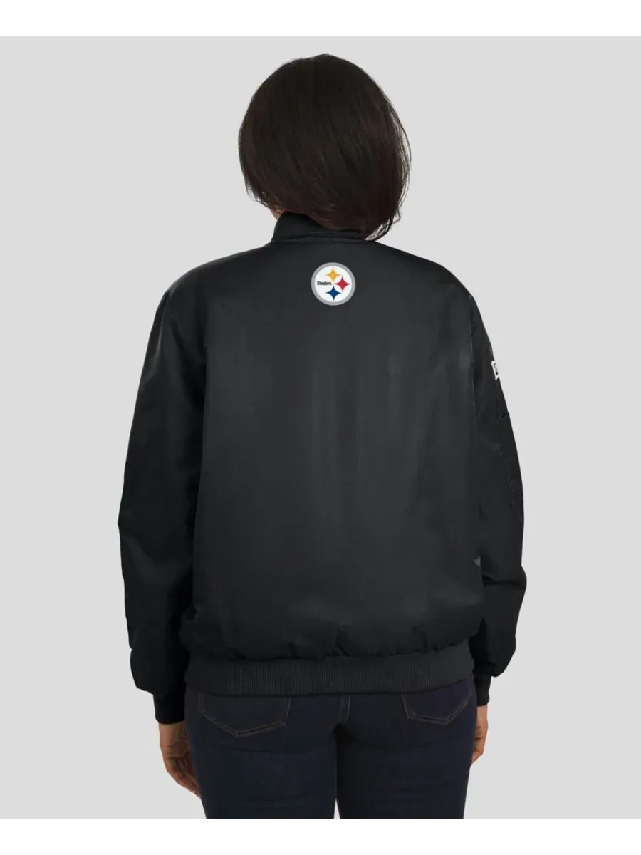 Бомбер на молнии с патчами Pittsburgh Steelers WEAR by Erin Andrews — изображение 5 из 5, черный