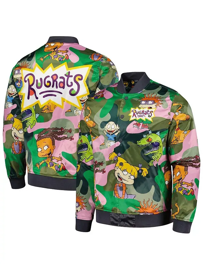 Мужская камуфляжная куртка на молнии с принтом Rugrats из сатина Freeze Max
