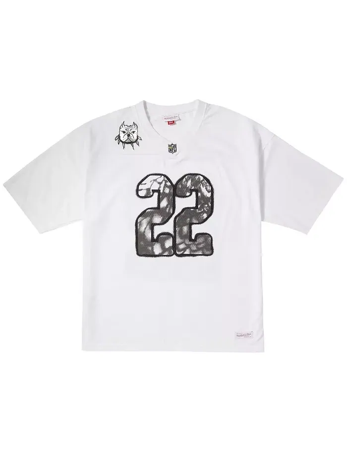 Мужская белая футболка NFL Por La Cultura x CHITO Limited Edition Mitchell & Ness — изображение 1 из 3