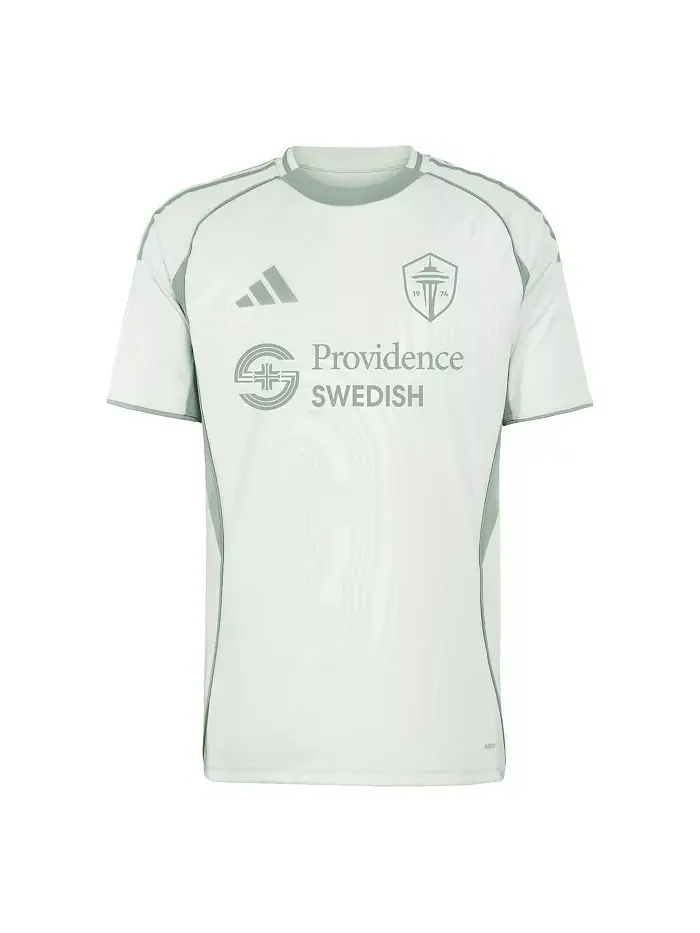 Мужская светло-зеленая предматчевая футболка Seattle Sounders FC 2025 One Planet adidas — изображение 2 из 3