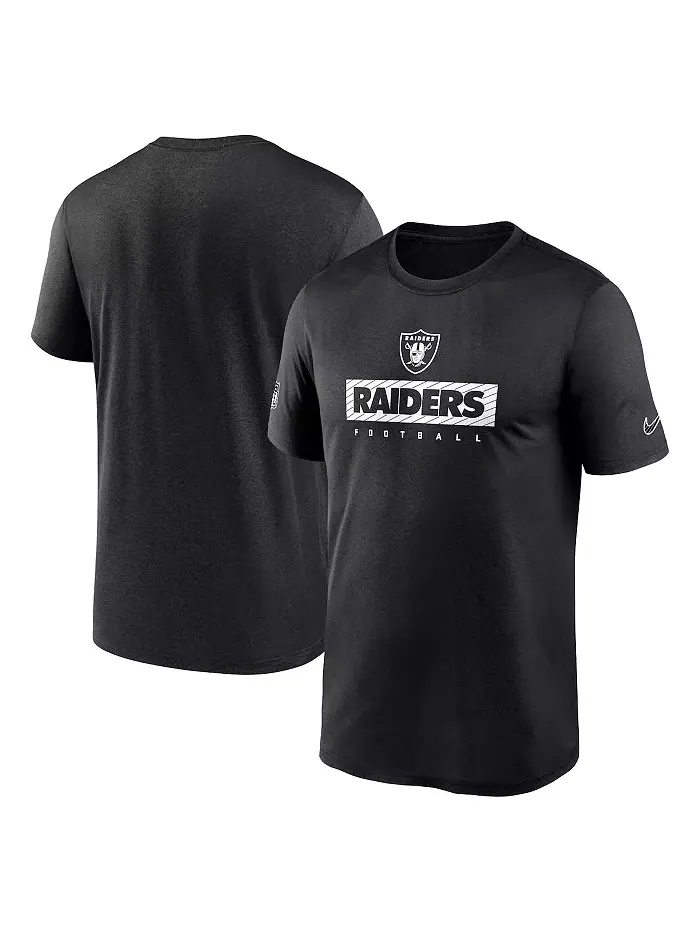 Мужская черная футболка Las Vegas Raiders Sideline Legend Performance Nike