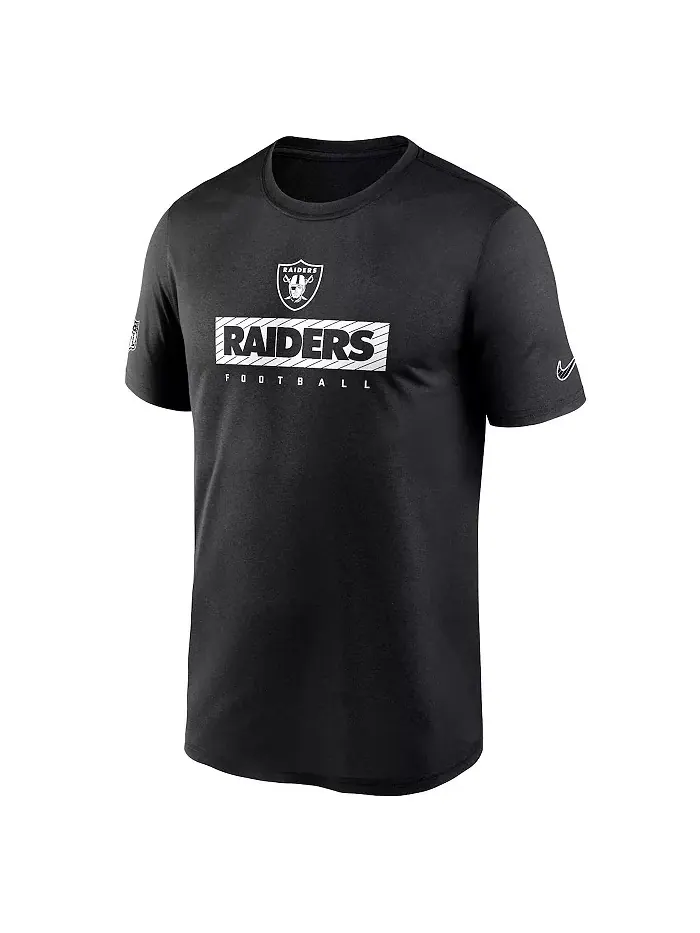Мужская черная футболка Las Vegas Raiders Sideline Legend Performance Nike — изображение 3 из 3