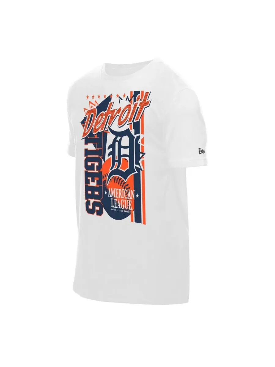 Футболка с принтом Detroit Tigers New Era — изображение 2 из 4, белый