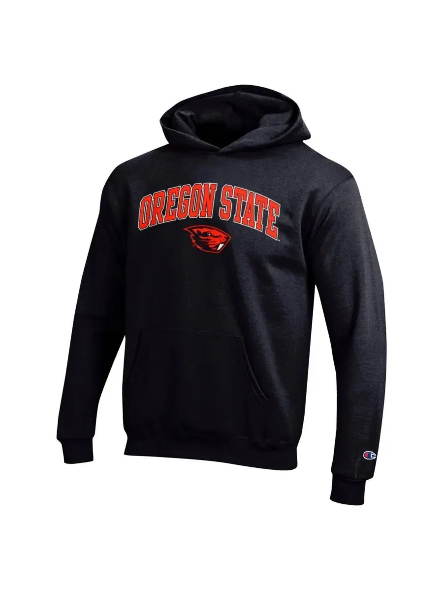 Худи с принтом и капюшоном Oregon State Beavers Campus Pullover Hoodie Champion — изображение 2 из 3, черный