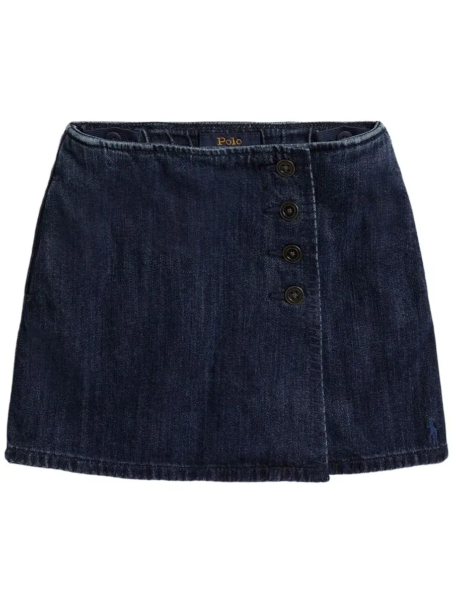 Юбка джинсовая с запахом, с вышивкой Polo Ralph Lauren, Adrie Wash