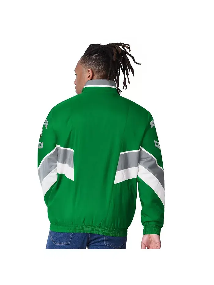 Мужская зеленая куртка Boston Celtics Captain Oxford на молнии Starter — изображение 2 из 2