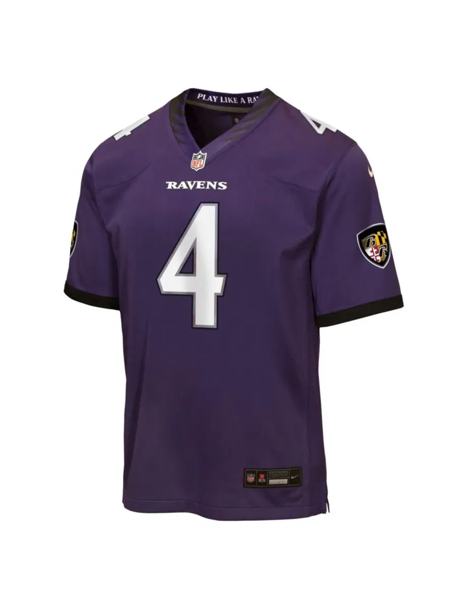 Детская футболка с длинным рукавом Nike Baltimore Ravens Game Jersey — изображение 2 из 3, фиолетовый