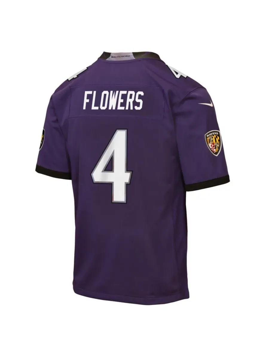 Детская футболка с длинным рукавом Nike Baltimore Ravens Game Jersey — изображение 3 из 3, фиолетовый