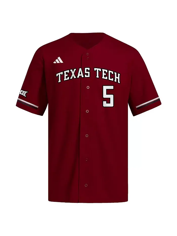 Мужская бейсбольная реплика-джерси Patrick Mahomes Texas Tech Red Raiders красная adidas — изображение 2 из 3