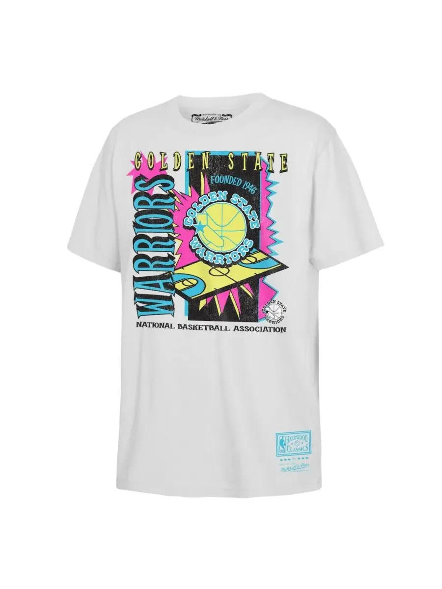 Футболка с принтом Golden State Warriors Neon Court Shock Mitchell & Ness