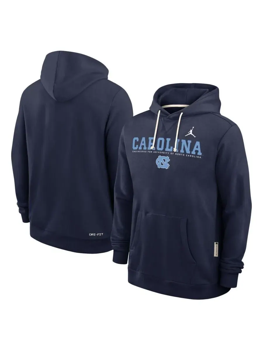 Худи с принтом Dri-FIT North Carolina Tar Heels 2025 Sideline Standard Issue Jordan — изображение 2 из 5, темно-синий