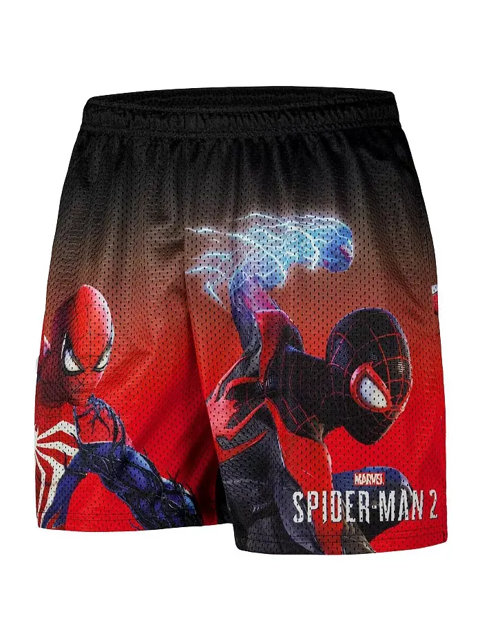Мужские черные шорты с ретро-постером Spider-Man 2 Chalk Line — изображение 2 из 3