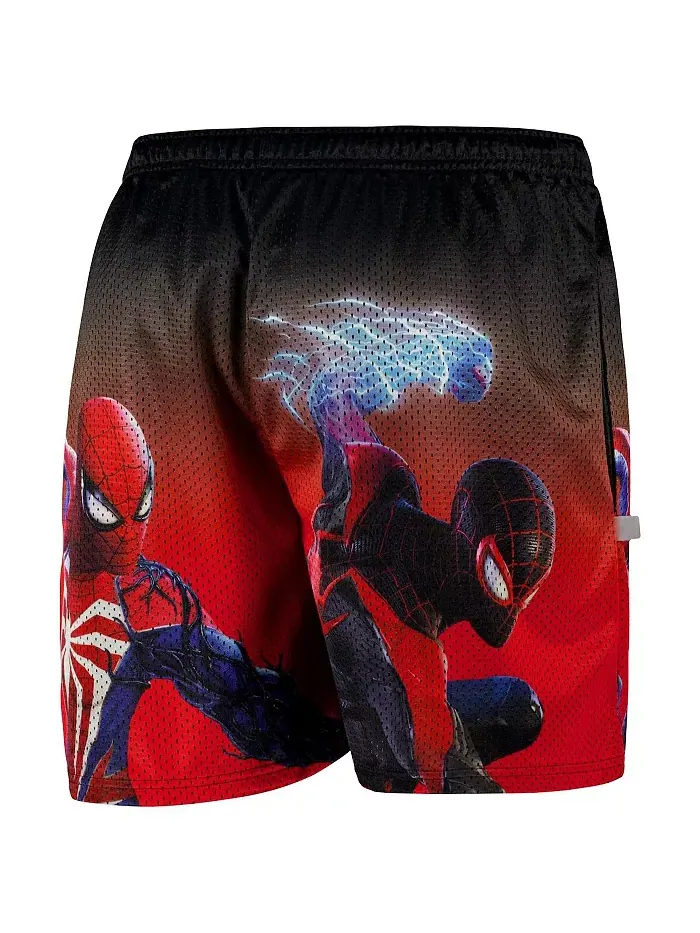 Мужские черные шорты с ретро-постером Spider-Man 2 Chalk Line — изображение 3 из 3