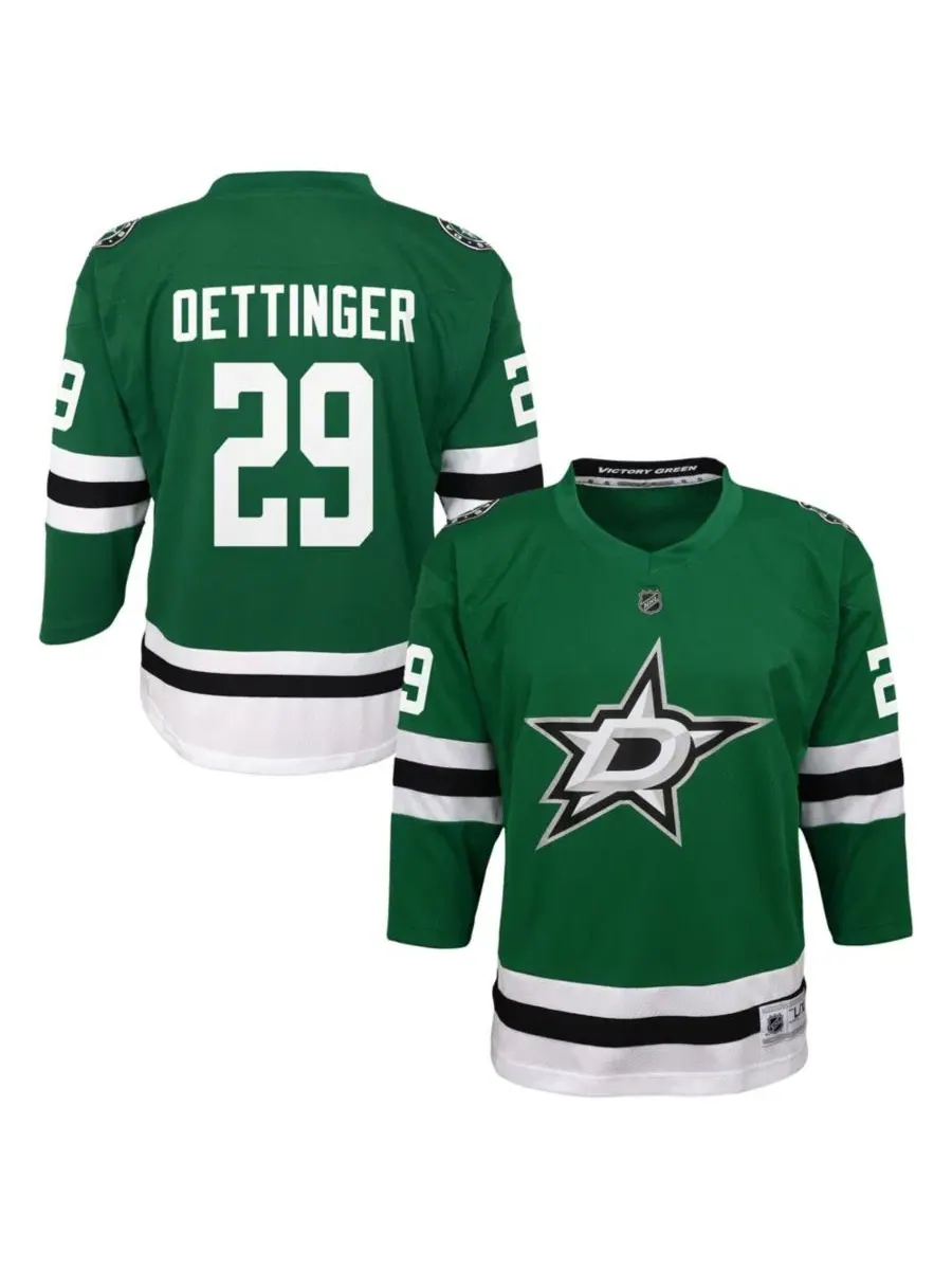 Детский хоккейный свитер Jake Oettinger Dallas Stars Outerstuff