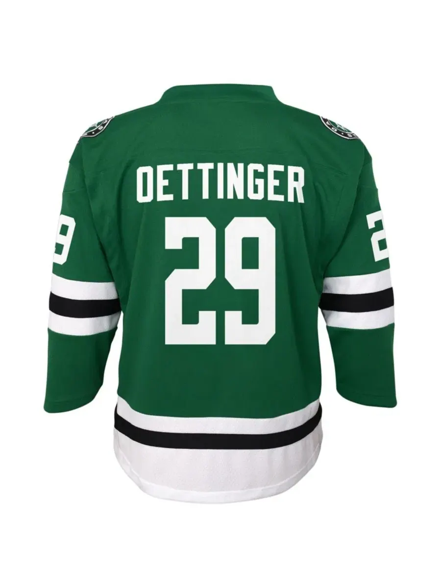 Детский хоккейный свитер Jake Oettinger Dallas Stars Outerstuff — изображение 3 из 3, зеленый