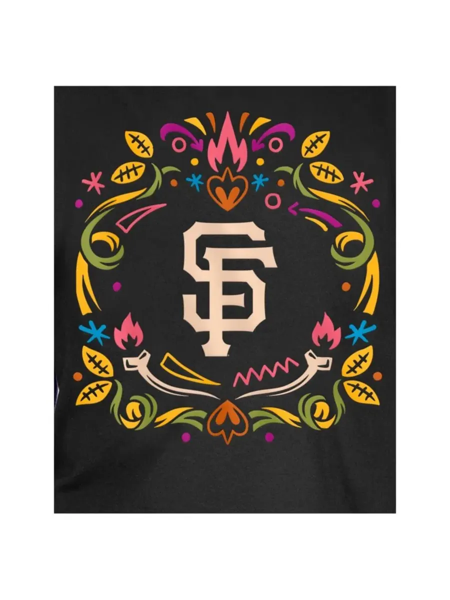 Футболка с коротким рукавом Día de los Muertos San Francisco Giants New Era — изображение 5 из 5, черный