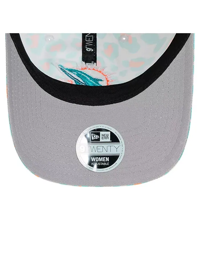 Дошкольная шапка White Miami Dolphins Active Leopard 9TWENTY с регулируемой головкой New Era — изображение 3 из 5