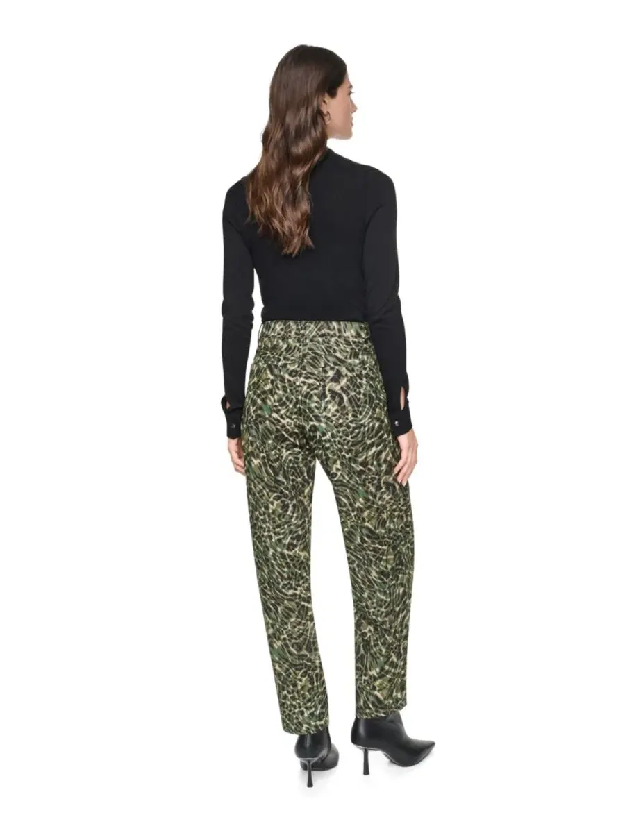 Брюки из саржи с принтом, модель Barrel-Leg DKNY, Forest Leopard — изображение 7 из 7