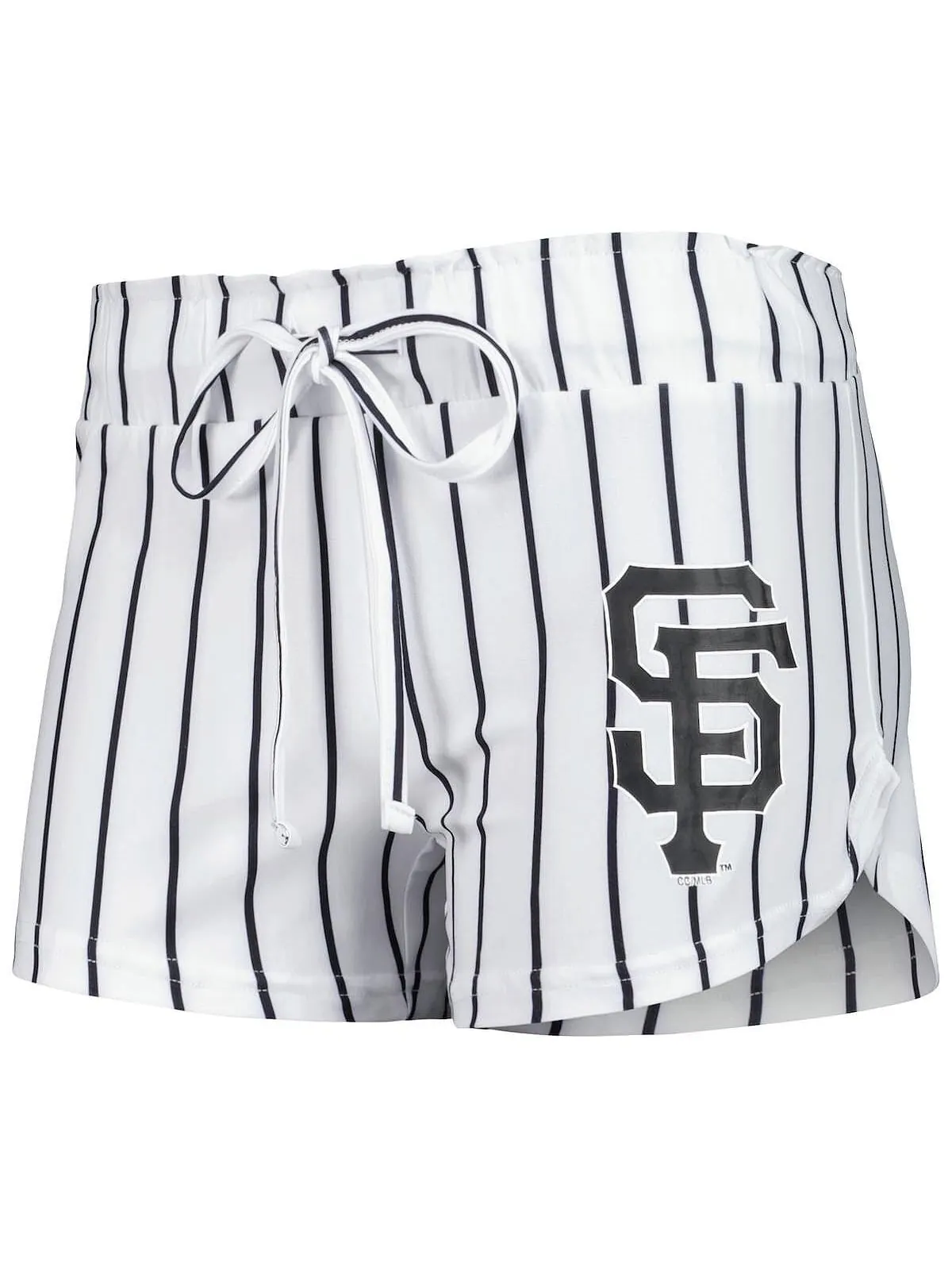 Женский белый комплект для сна с майкой и шортами в тонкую полоску San Francisco Giants Reel — изображение 4 из 4