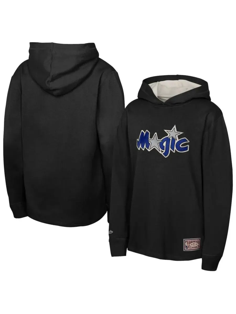 Mitchell & Ness Черная термофутболка с длинным рукавом Orlando Magic Hardwood Classics для